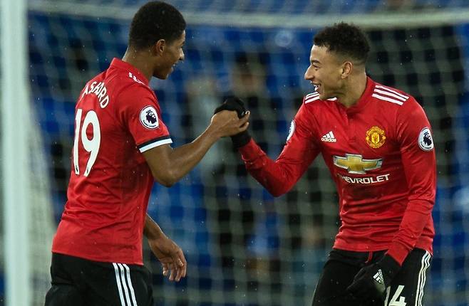 맨유 시절 한솥밥을 먹었던 래시퍼드와 린가드. 연합뉴스