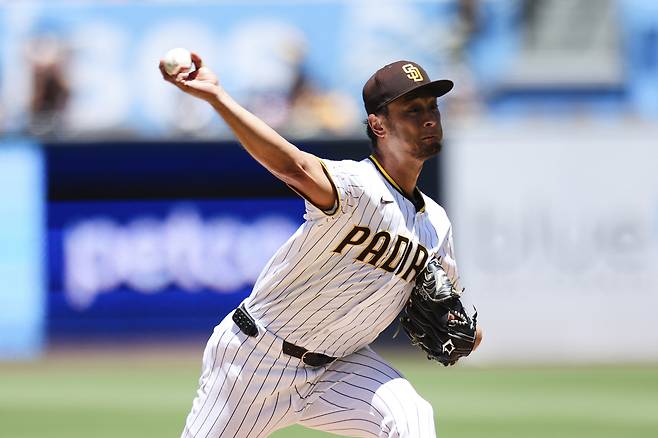 샌디에이고 다르빗슈가 31일 뉴욕 메츠전에서 역투하고 있다. AP연합뉴스