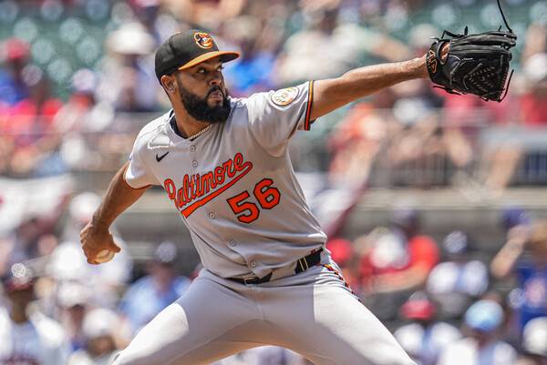 ▲ 더블헤더 1차전에서 볼티모어 오리올스 소속이었던 투수 세란토니 도밍게스, 2차전은 트레이드로 토론토 블루제이스에서 뛰었다. ⓒ연합뉴스/AP/REUTERS