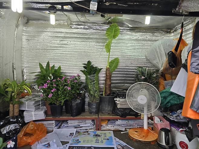 박모씨의 노점 내부 [촬영 최원정]