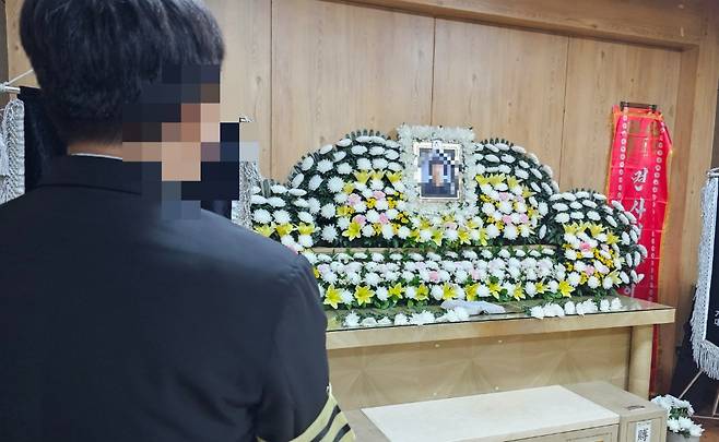 폭염 속 제주지역 건설현장에서 숨진 60대 여성 노동자 분향소. ⓒ제주의소리