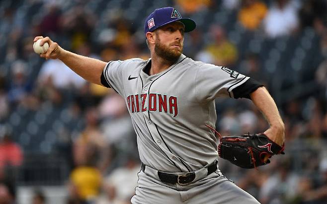 애리조나 다이아몬드백스를 떠나 텍사스 레인저스로 트레이드 된 ‘KBO리그 역수출 신화’ 메릴 켈리. 사진=AFPBBNews