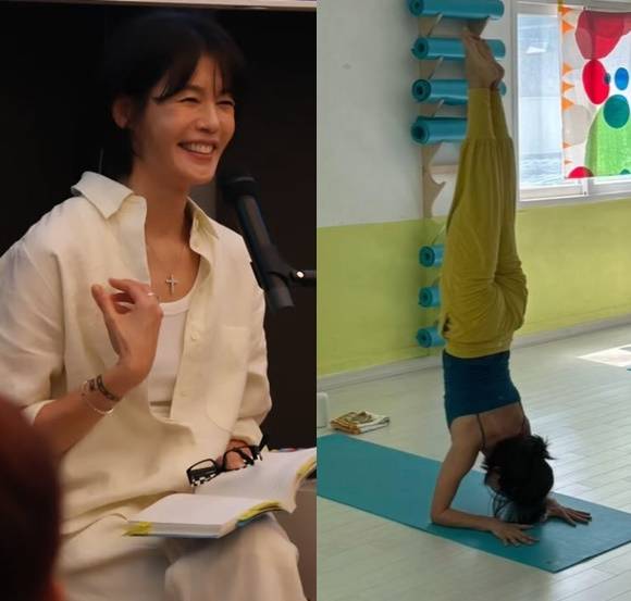 갱년기 불면증을 호소한 김지호가 요가로 몸과 마음을 수련했다. [사진=김지호 SNS]