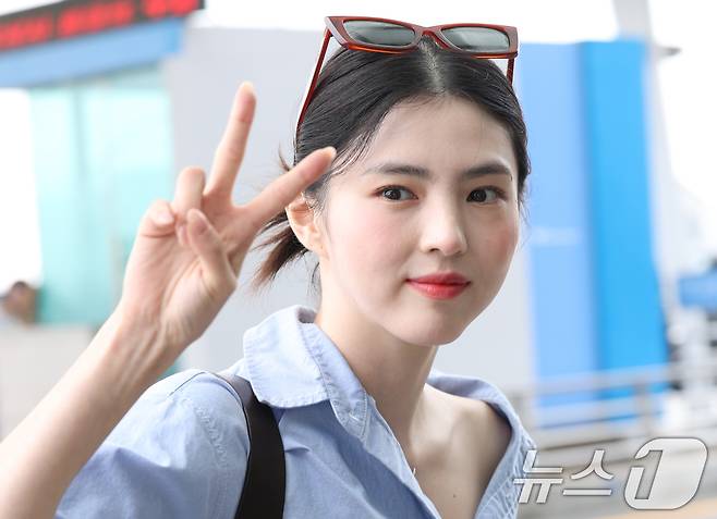 배우 한소희가 청량한 인형 미모를 뽐냈다. ⓒ News1 권현진 기자
