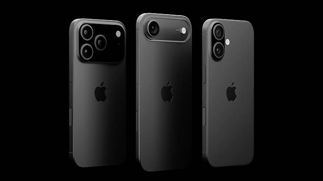 아이폰17 프로, 아이폰17 에어, 아이폰17 예상 이미지 (출처 : 엑스 @frontpagetech1)