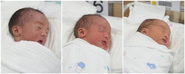 (왼쪽부터) 세쌍둥이 하민, 하빈, 하진./사진=분당서울대병원 제공