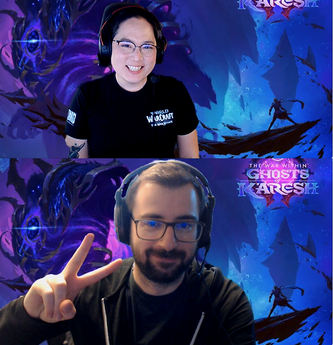 ▲ (위) 스테파니 윤 어시스턴트 리드 퀘스트 디자이너(아래) 조지 벨레브 선임 게임 프로듀서