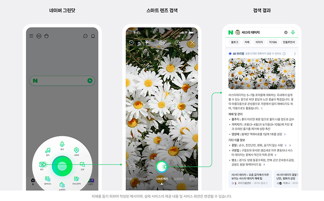 네이버 스마트렌즈를 통해 식물, 와인, 패션 주제 이미지를 검색하면 다양한 출처의 콘텐츠를 요약한 핵심 정보과 함께, 추가 탐색을 위한 관련 문서 추천이 제공된다. [사진 = 네이버]