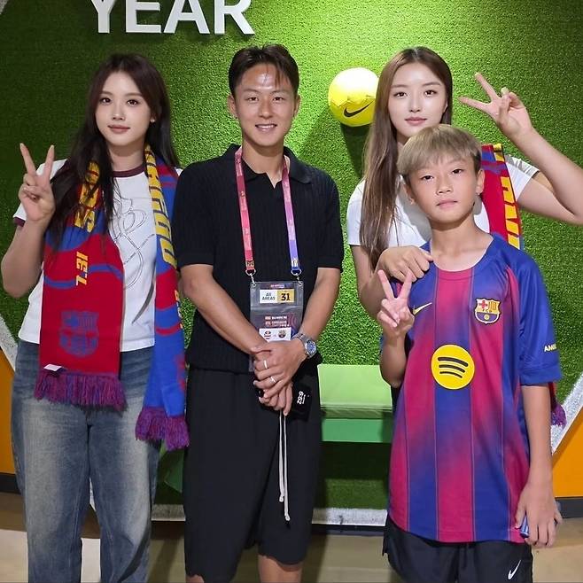 왼쪽부터 재시, 이승우, 재아, 시안 (이수진 소셜네트워크서비스 계정)