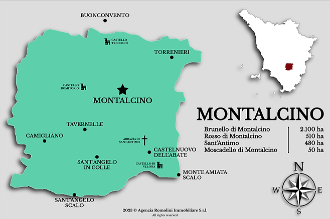 몬탈치노 DOCG와 DOC.