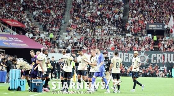 바르셀로나 선수들. /사진=강영조 기자