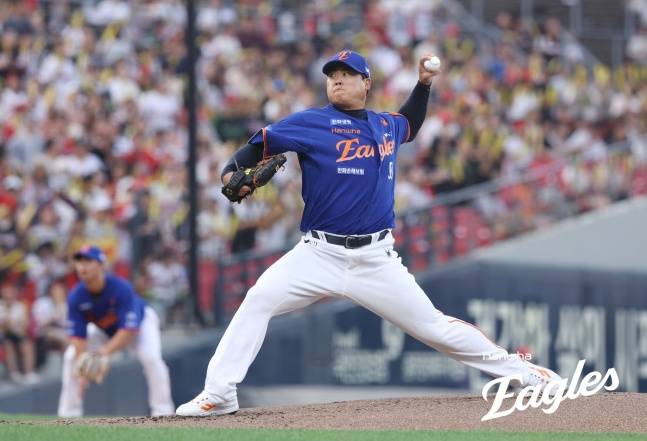 한화 류현진이 1일 광주 KIA전에서 역투하고 있다. /사진=한화 이글스 제공