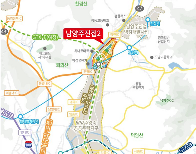 남양주진접2 지구 위치도 [사진출처=LH]