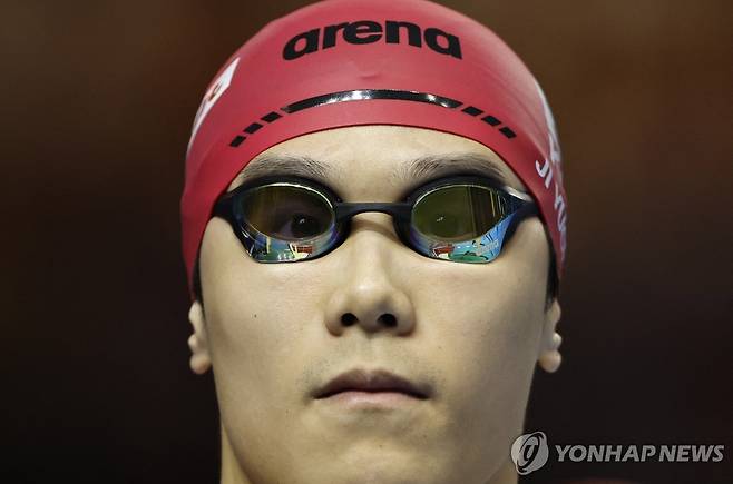 남자 자유형 50ｍ 결승에 출전한 지유찬. [로이터=연합뉴스]