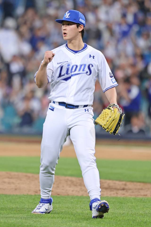 삼성 라이온즈의 마무리 이호성. 최근 허리 부상으로 2군에 내려갔다. 삼성 제공