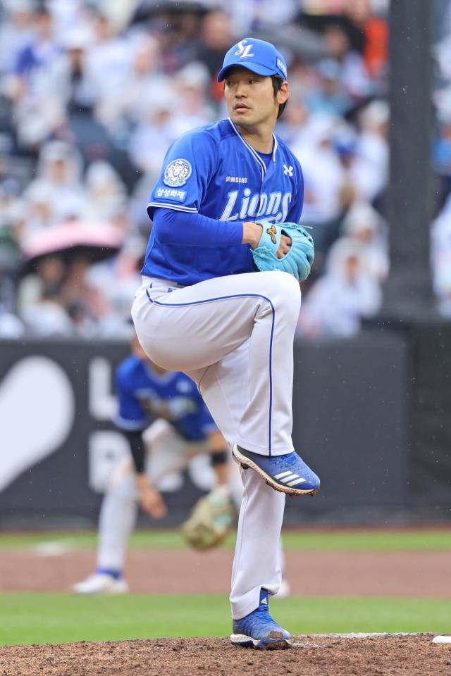 삼성 라이온즈의 베테랑 불펜 백정현. 어깨 부상으로 장기 이탈 중이다. 삼성 제공