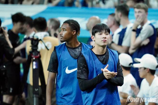 양민혁이 3일 오후 8시 서울월드컵경기장에서 열린 ‘2025 쿠팡플레이 시리즈’ 뉴캐슬 유나이티드와 경기에서 출격을 준비하고 있다. 유희태 기자
