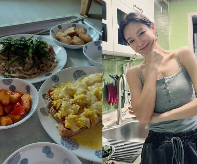 신소율이 부모님을 위한 한상차림을 했다. / 신소율 소셜미디어