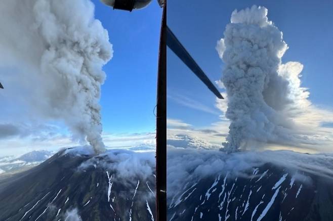 15~16세기 이후 활동이 잠잠하던 캄차카 크라셰닌니코프 화산이 3일(현지시간) 수백 년 만에 분화했다. 캄차카 화산폭발대응팀(KVERT)