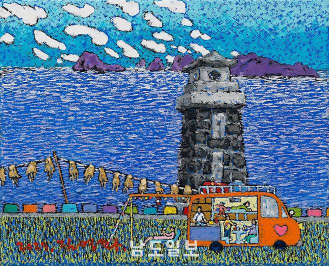 김영화 作 '제주고 대불'( 27.3×22.0㎝, oil on canvas, 2025)