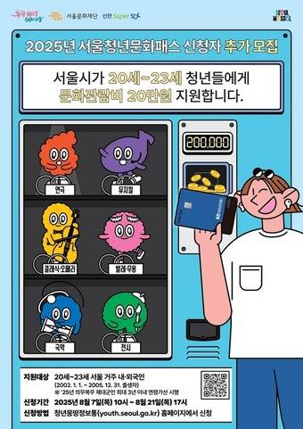 2025년 서울청년문화패스 추가 모집 포스터(서울시 제공)