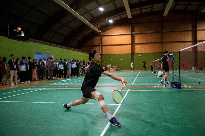 지난해 파리 올림픽을 앞두고 훈련하고 있는 안세영. 채널에이 자료