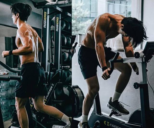 박해진이 완벽 몸매를 자랑하며 운동 사진을 올렸다. / 박해진 소셜미디어