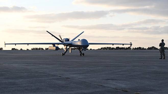 지난 2024년 10월 한미연합훈련 중 군산 기지에 배치된 MQ-9A 리퍼 무인기