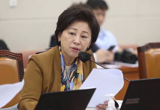 더불어민주당 남인순 의원이 재작년 열린 국정감사에서 질의를 하고 있다. 뉴시스
