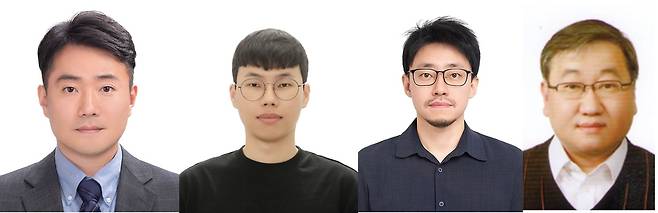 연구진 모습 왼쪽부터 UNIST 김제형 교수, UNIST 김규영 박사(제1저자), 한국표준과학연구원 이창협 박사, KIST 송진동 박사. [울산과학기술원 제공. 재판매 및 DB 금지]
