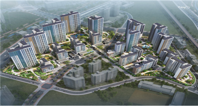 ▲구리갈매역세권 A-1블록 단지 조감도. /자료제공=LH 경기북부지역본부