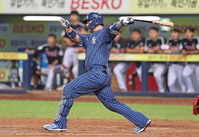 지난 3일 대구 삼성라이온즈파크에서 열린 '2025 신한 SOL 뱅크 KBO리그' 삼성 라이온즈와 LG 트윈스 경기에서 박병호가 지명타자로 출전했다. <삼성 라이온즈 제공>