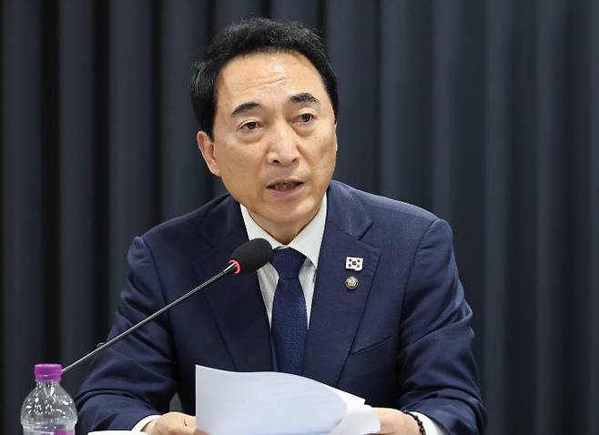 박수현 국가균형성장 특별위원회 위원장이 지난 달 14일 서울 종로구 정부서울청사 창성동 별관에서 열린 국정기획위원회-지방시대위원회 간담회에서 발언하고 있다. (사진=연합뉴스)