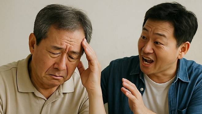 생활 속에서 밀접하게 교류하는 사람 중에는 노화를 촉진하는 스트레스 유발자가 매우 흔한 것으로 나타났다. 생성형 인공지능 챗지피티에 ‘해슬러가 나를 괴롭히는 장면을 그려달라’는 지시어를 입력해 얻은 그림.