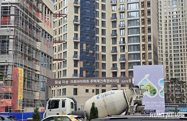 서울 송파구 잠실 미성‧크로바아파트 주택재건축정비사업 공사장 현장. 곽경근 기자