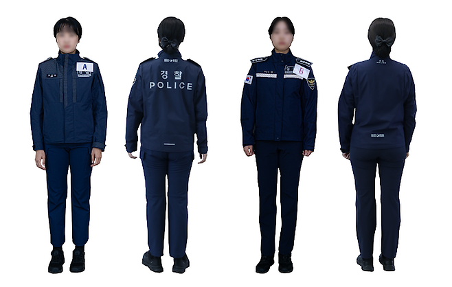 경찰 ‘외근 점퍼’ 시제품. A안은 네이비 계열, B안은 네이비·검정 계열. [경찰청]