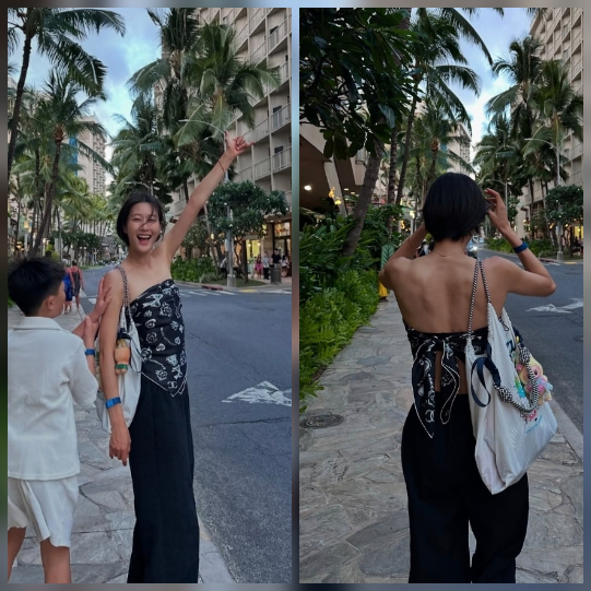 이현이가 하와이 바캉스에서 독보적 실루엣을 드러냈다.사진=이현이 SNS