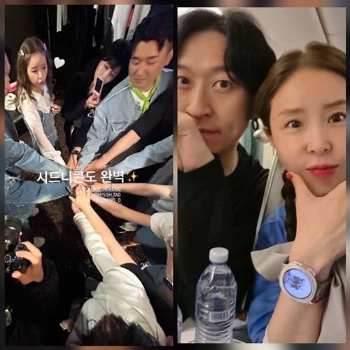 그룹 코요태 멤버 신지가 호주 시드니 콘서트를 마무리하고 귀국길에 올랐다. 사진=SNS
