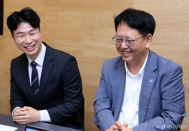 테라파이 정동훈 대표 인터뷰, 우리은행 김규태 원뱅킹사업부장 /사진=김창현 기자 chmt@