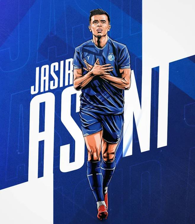 Gwangju FC Foreign player Jacques Asani's Iran Estagral team. Asani also delivered the relevant contents through SNS. /Photo = Asani SNS capture