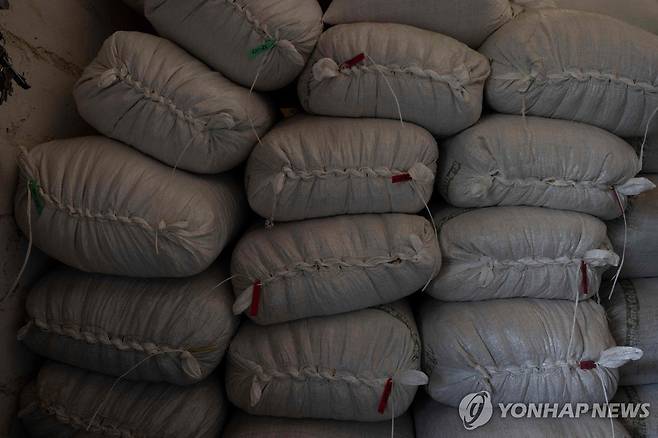 브라질 커피 콩 포대 [AFP 연합뉴스 자료사진. 재판매 및 DB 금지]