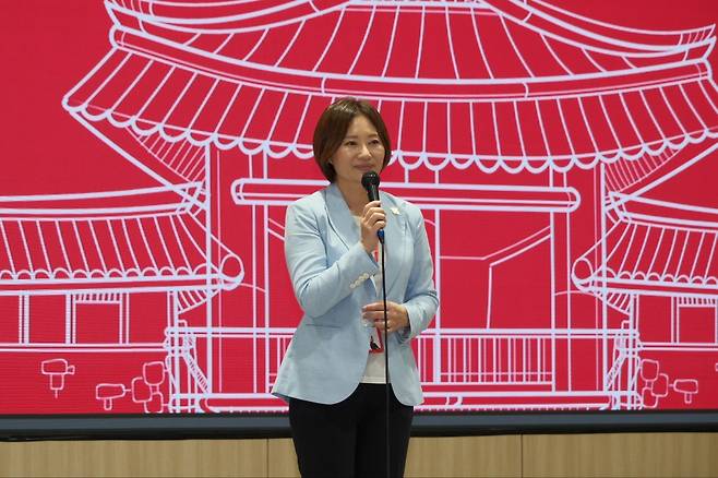 개회식서 인사말 하는 채예진 고려인글로벌네트워크 이사장 [고려인글로벌네트워크(KGN) 제공]