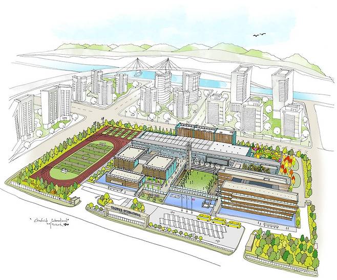 ▲&nbsp;채드윅 국제학교 캠퍼스 일러스트. /자료출처=채드윅 국제학교 누리집