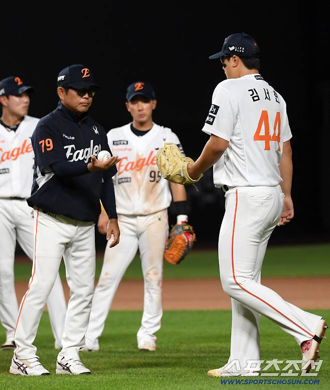 30일 대전 한화생명볼파크에서 열린 한화 이글스와 삼성 라이온즈의 경기. 한화 김서현이 마운드에 오르고 있다. 대전=박재만 기자 pjm@sportschosun.com/2025.07.30/