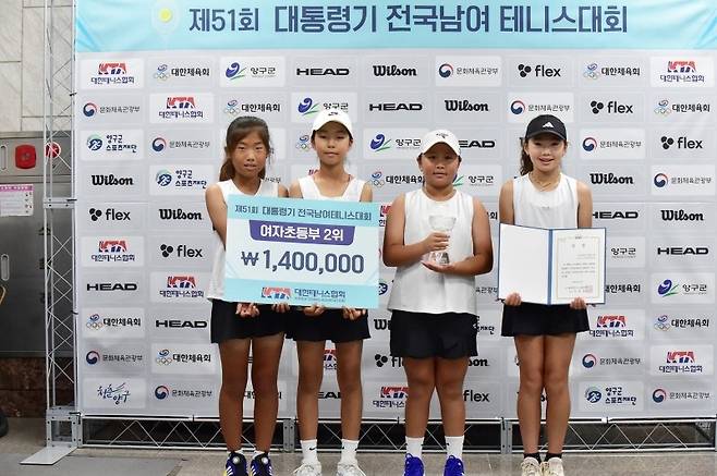여자 초등부 준우승의 문막초등학교