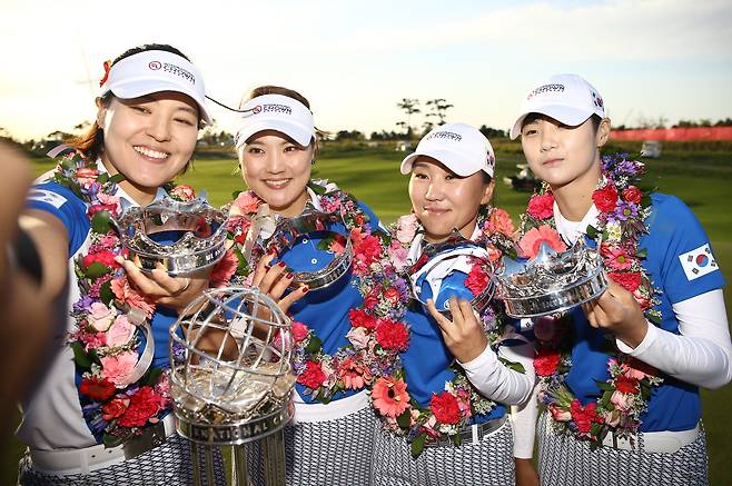 2018년 열린 인터내셔널 크라운에서 우승했던 한국 선수들. 왼쪽부터 전인지, 유소연, 김인경, 박성현. /조직위원회