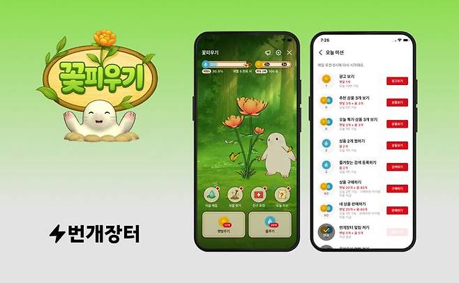 번개장터가 중고거래 플랫폼 최초로 중고거래를 즐기며 보상도 받는 신규 서비스 ‘꽃피우기’를 공식 출시했다.ⓒ번개장터