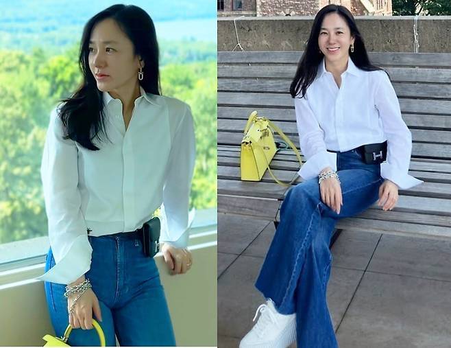 박주미가 뉴욕 거리에서 선보인 도시적인 데일리룩이 감탄을 자아냈다.사진=박주미 SNS