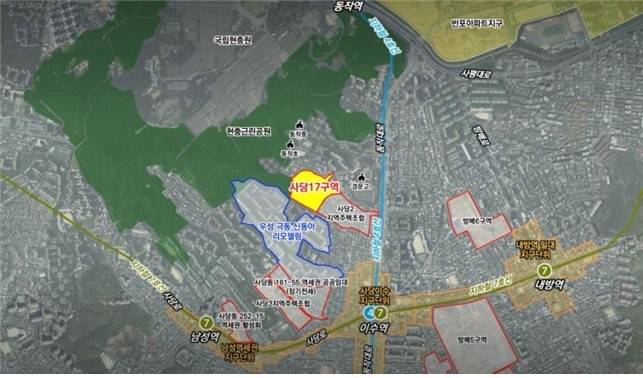 동작구 사당동 63-1일대 위치도 [서울시 제공. 재판매 및 DB 금지]