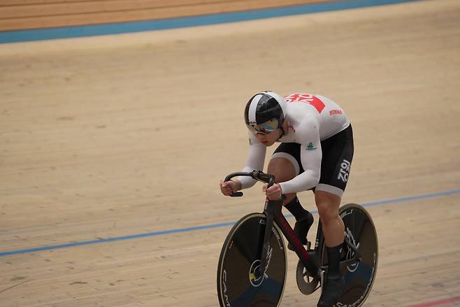 트랙을 질주하는 최태호 [대한사이클연맹 제공. 재판매 및 DB 금지]